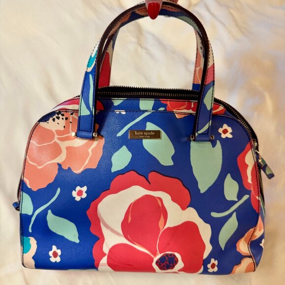 Kate Spade Newbury Lane Felix Cherry Floral Satchel WKRU3863 Vintage/Retro Vibes - Picture 1 of 16